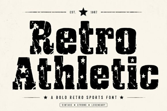 A Bold Retro Athletic Font for Vintage Branding