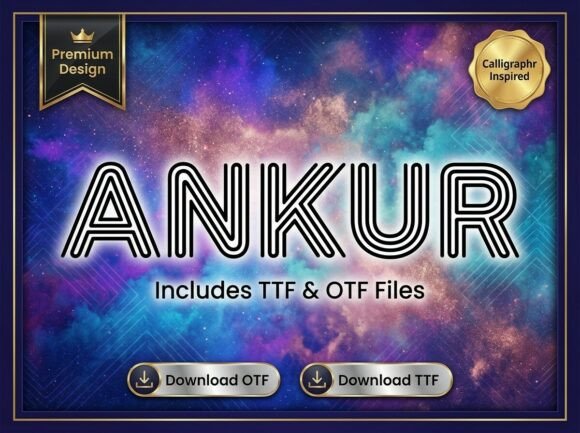 Ankur: A Cinematic Display Typeface for Digital Impact