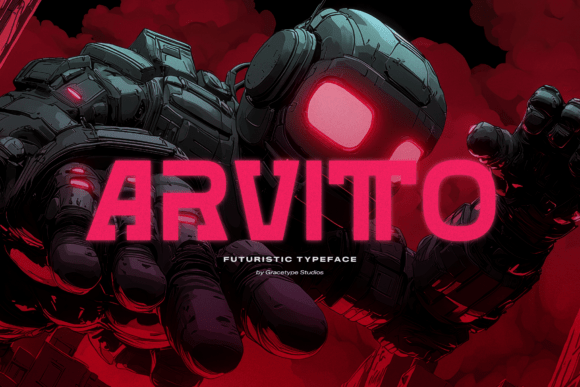 Arvitto: A Futuristic Display Typeface for Digital Impact