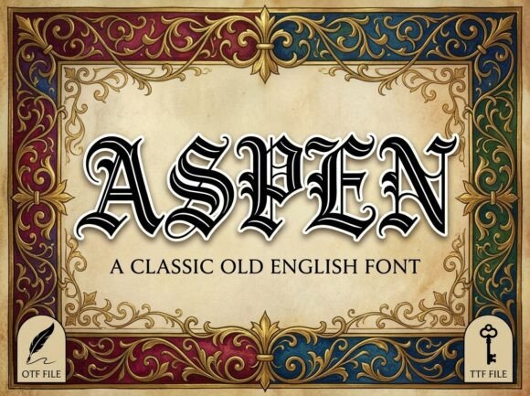Aspen: A Classic Blackletter Display Font That Commands Attention