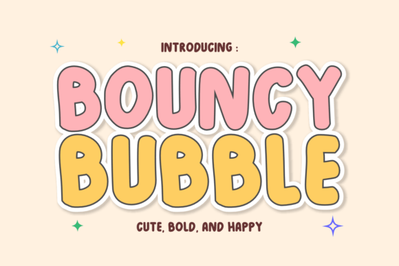 Bouncy Bubble Font: A Playful Display Typeface for Small Business Branding
