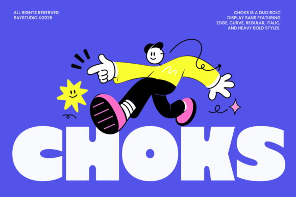 Choks: A Playful Display Font That Makes Handmade Products Shout With Personality