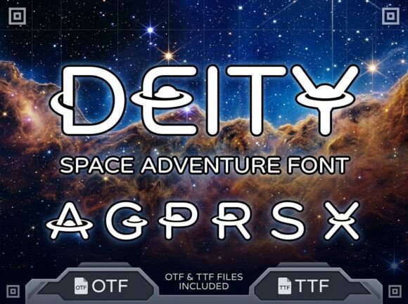 Deity: A Space-Aged Display Font That Lands Right