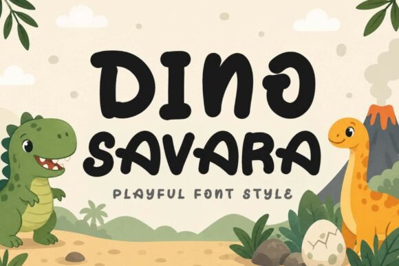Dino Savara Display Font for Handmade & Printable Creations