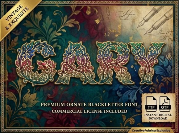 Gary: A Rich Display Blackletter Typeface for Bold Branding