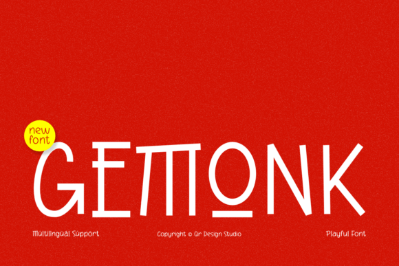 Gemonk: A Playful Display Font for Small Business Branding