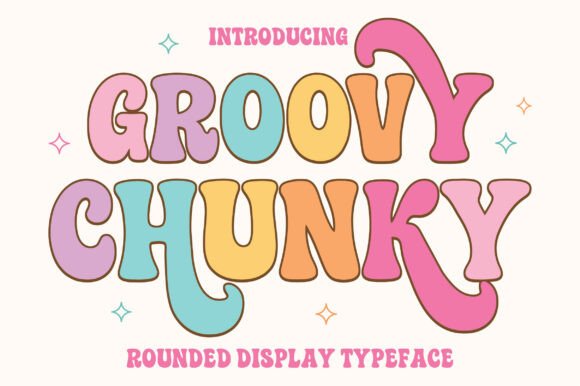 Groovy Chunky Typeface: A Soft Retro Touch for Editorial Layouts