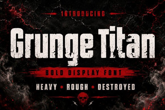Grunge Titan: A Bold Display Font for Impactful Web Headlines