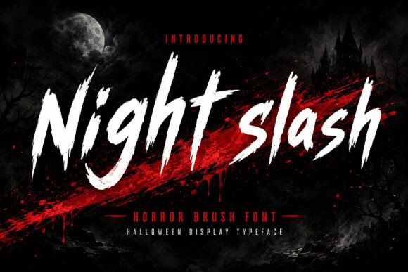 Night Slash: A Horror Brush Font for Bold Digital Designs
