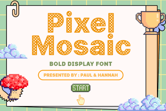 Pixel Mosaic: A Bold Display Font for Memorable Branding