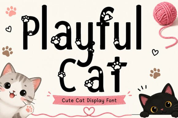 Playful Cat: A Charming Display Font for Engaging Marketing Visuals