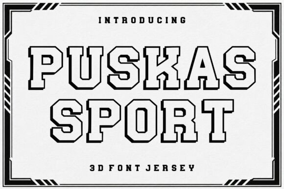 Puskas Sport: A Bold Varsity Font for Your Business Typography