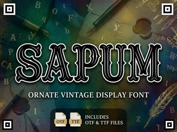 Sapum: A Victorian Display Typeface for Handmade Brands