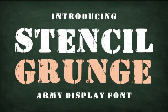 Stencil Grunge: A Bold Font for Small Business Branding