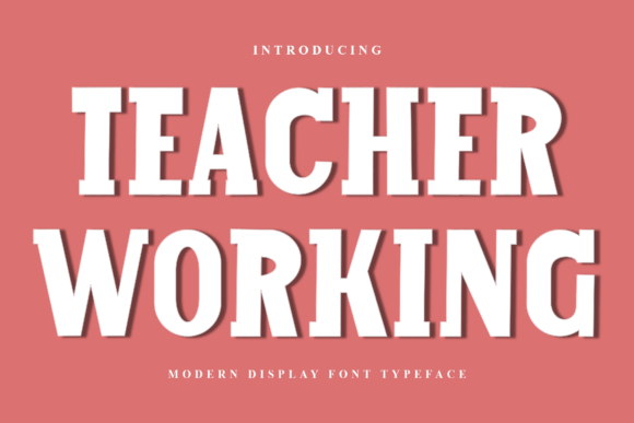 Teacher Working: A Festive Display Font for Holiday Web Design