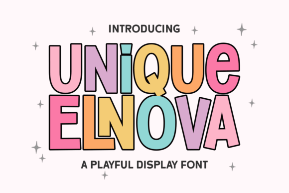 Unique Elnova: A Whimsical Display Font for Web Design