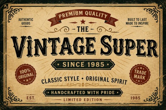 Vintage Super: A Display Font for Editorial Charm