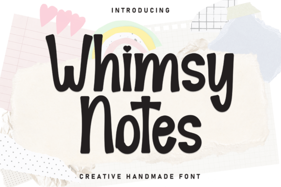 Whimsy Notes: A Handwritten Display Font Full of Charm