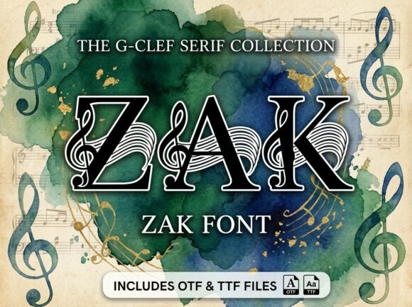 Zak: A Melodic Display Font for Digital Branding