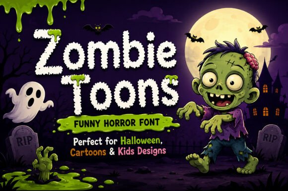 Zombie Toons Font for Spooky Crafts